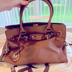 Michael Kors cognac tote soft saffiano leather